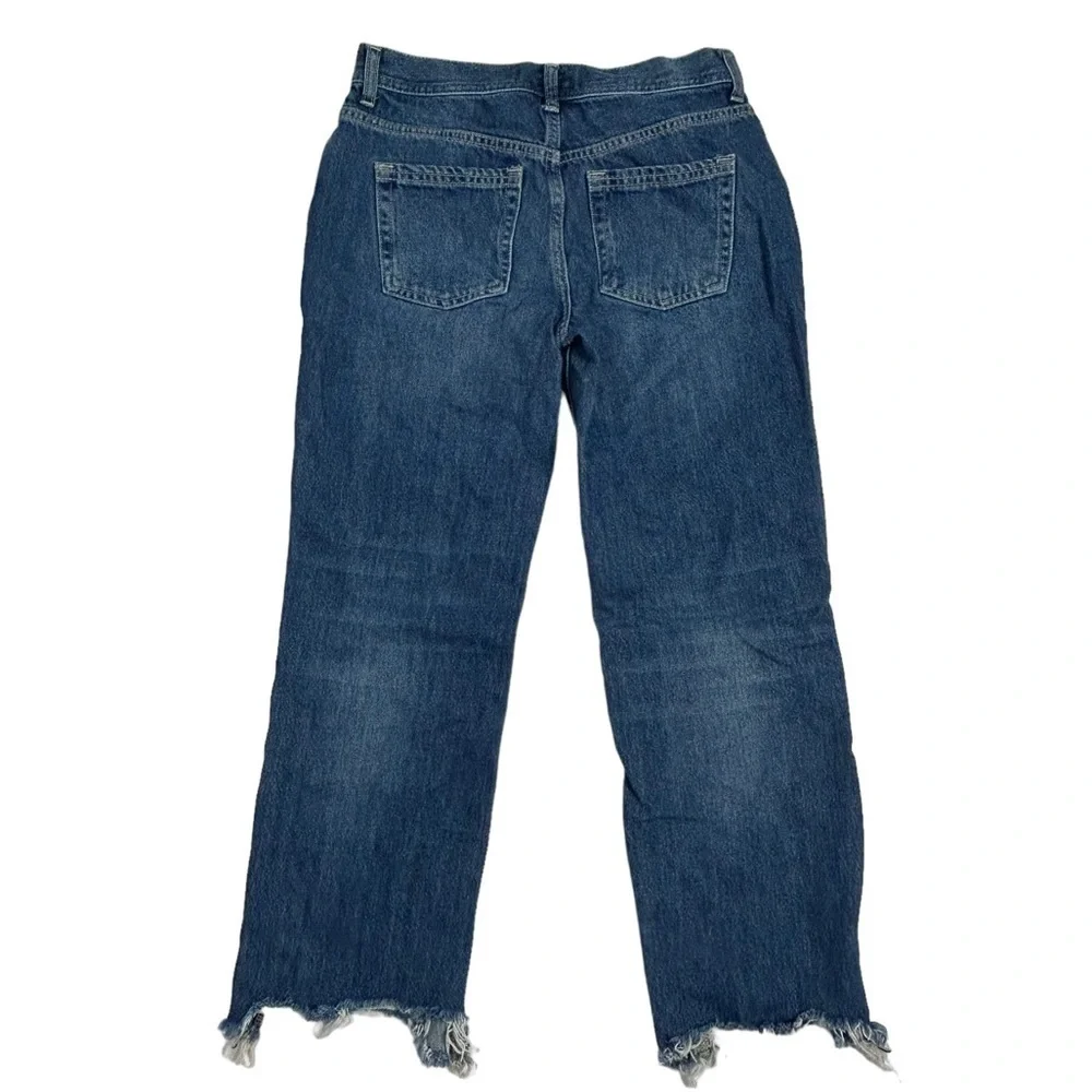 FREE PEOPLE We The Free Maggie Straight Leg Womens Dark Wash Jeans